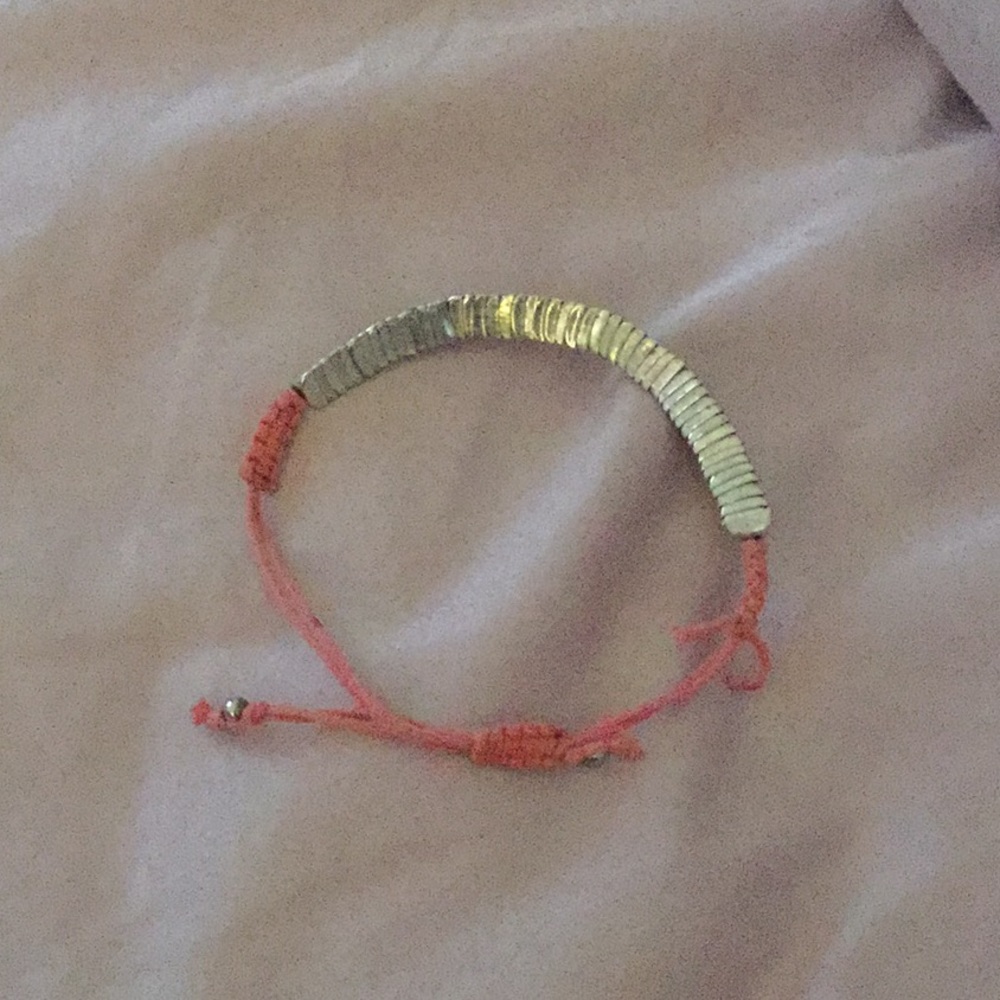 Pink and silver bracelet